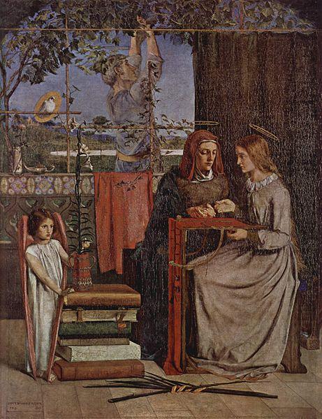 The Girlhood of Mary Virgin, Dante Gabriel Rossetti